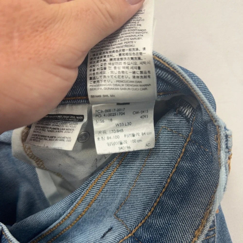Levi's Jeans 517 Bootcut Permanent Crease Medium Wash Blue Mens 34x26